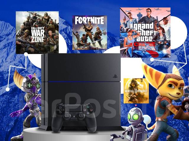 Sony PlayStation 4, Гарантия + 500 Игр, б/у, в наличии. Цена: 19 000 ...