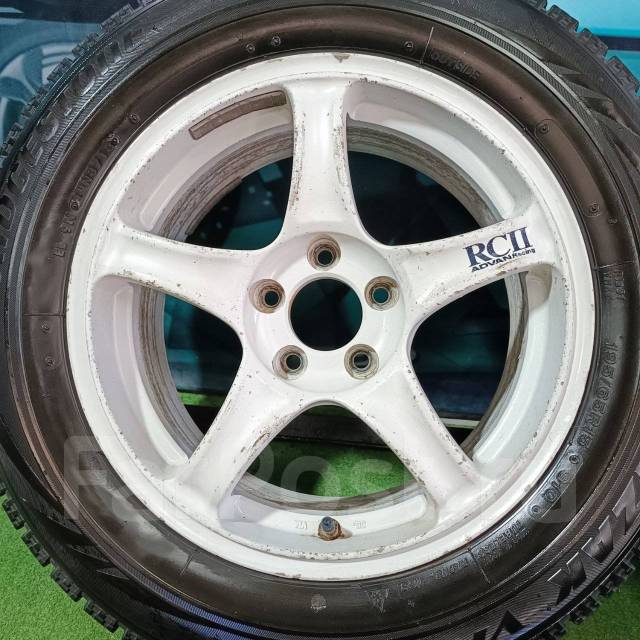 Белые Спорт Диски Advan Racing RCII! Made in Japan! R15, PCD5-100, 15 ...