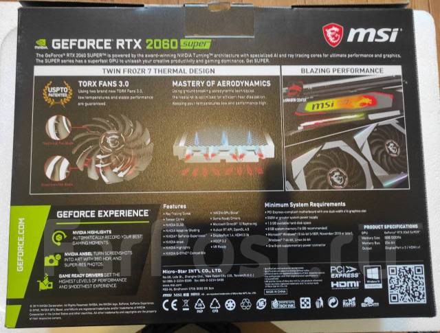 MSI GeForce RTX 2060 Super Gaming X 8GB, б/у, в наличии. Цена: 25 000 ...
