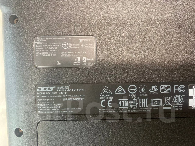 Acer Aspire 3 A315-21G. 2,2����, ��� 4 ��, WiFi: 1, Bluetooth: 1 ����