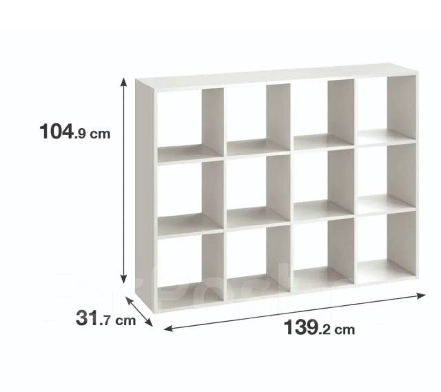 Стеллаж Spaceo KUB 12 секций 104.9x139.2x31.7 см ЛДСП цвет белый, 105,0 ...