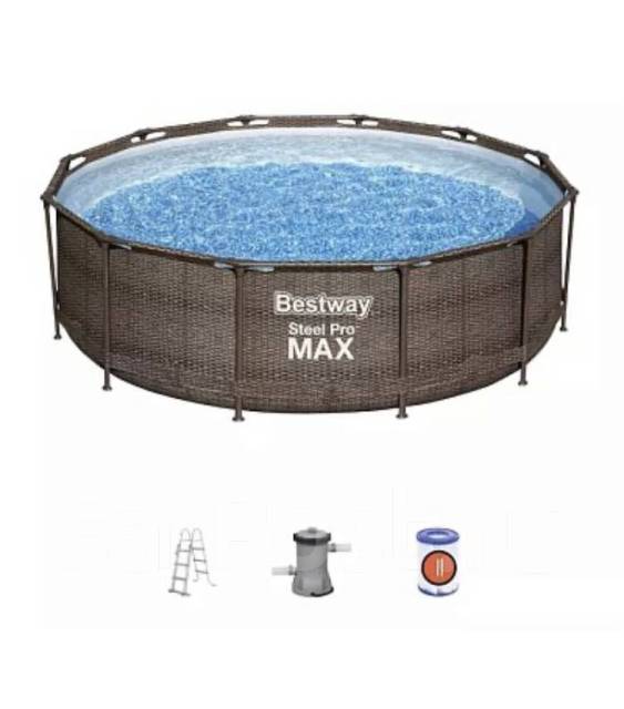Bestway 56709 BW Каркасный бассейн Steel Pro Max 366х100см "Ротанг" 91 ...