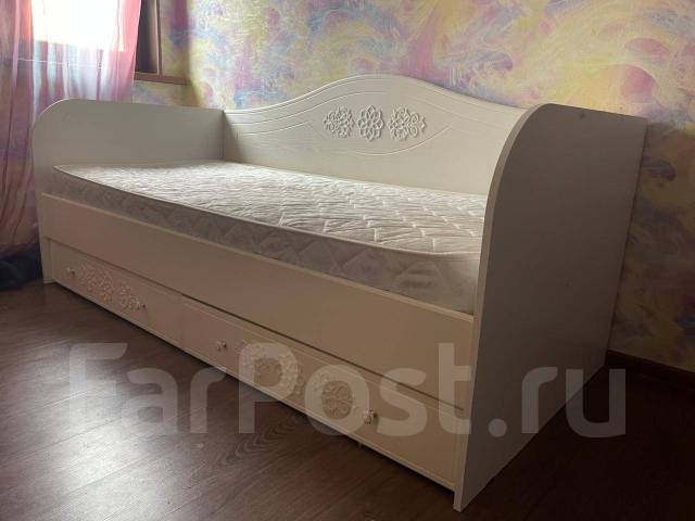 Кровать для девочки односпальная 90*200, б/у, в наличии. Цена: 15 000 ...