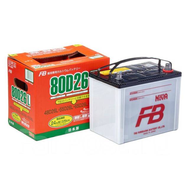 Аккумулятор FB Super NOVA 80D26L, кальциевый, обратная (левое), 68 А.ч ...