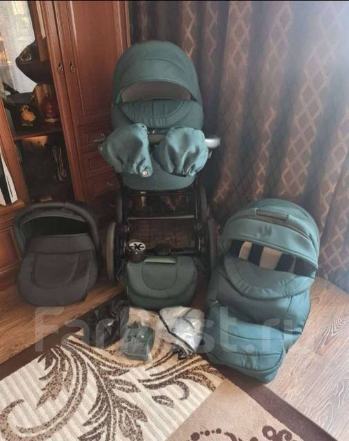 Коляска Adamex Retro Gloria 3в1, б/у, в наличии. Цена: 35 000₽ в Хабаровске