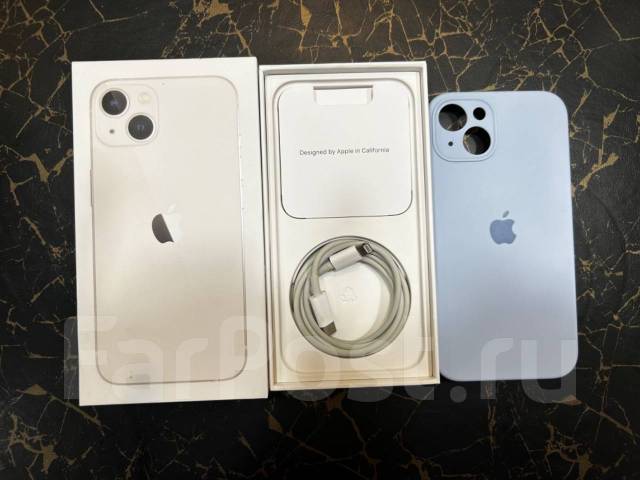 Apple iPhone 13, 128 гб, 6.10", моноблок, белый, 3G, 4G LTE, 5G, б/у, в ...