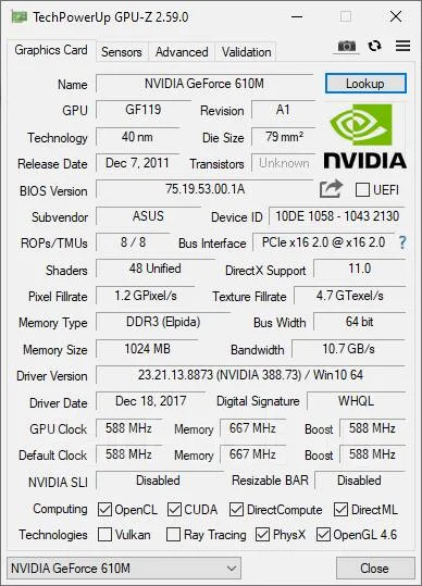 Asus X75VD. 17.3", 2,5����, ��� 6 ��, ���� 698���, WiFi: 1, Bluetooth: 1 ����