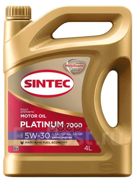 Масло Моторное Sintec Platinum 7000 5W30 Sn/Sp/Gf-5/Gf-6 Синтетика 4Л ...
