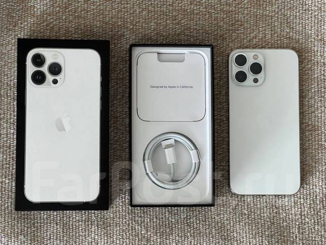 Apple iPhone 13 Pro, 256 гб, 6.10", моноблок, белый, 4G LTE, б/у, в ...