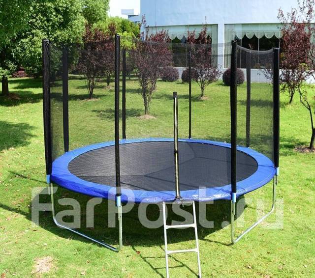 Батут 10FT 305см с сеткой и лестницей. Доставка бесплатно, новый, в ...
