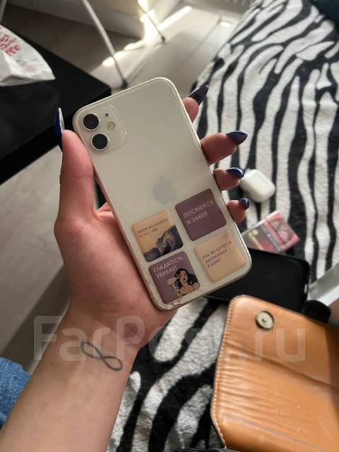 Айфон 11 128 гб, Apple iPhone 11, 6.10", белый, 4G LTE, б/у, в наличии ...