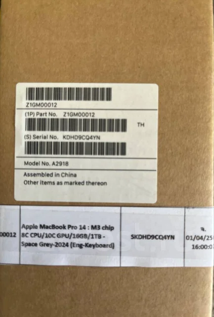 Apple MacBook Pro 14. 14.2", 4����, ��� 16 ��, ���� 1 000���, WiFi: 1, Bluetooth: 1, ����������� �� 24��. ����