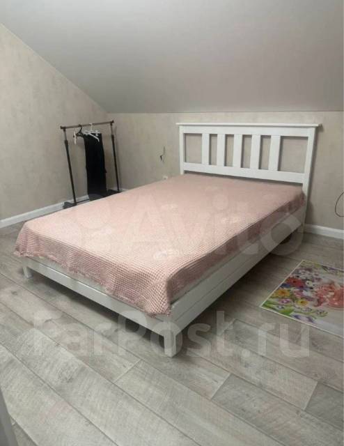 Кровать из массива дерева 140х200 см. "Ирина", двуспальная, 140,0 см ...