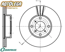���� ��������� �������� G-brake Suzuki Liana (01-) /Aerio (02-) GR02649 ����