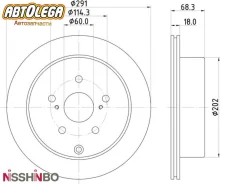 ���� ��������� ���. Nisshinbo Toyota Estima TCR1#,2#, CXR1#,2# TCR1#,2# ND1074K ����