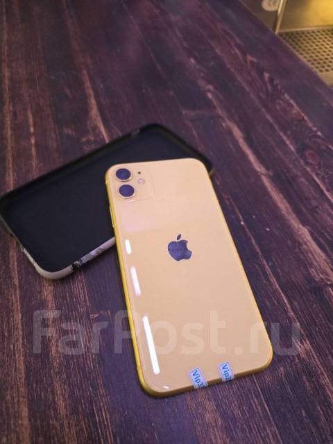 Apple iPhone 11 4/64, 64 гб, 6.10", моноблок, желтый, б/у, в наличии ...