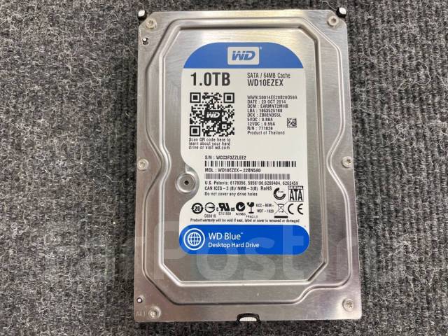 Жесткий диск 1000Gb WD Blue 3.5"! Гарантия, 1 000 Гб, SATA, б/у, в ...