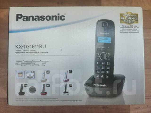 Беспроводный телефон Panasonic KX-TG1611RU, новый, в наличии. Цена: 2 ...