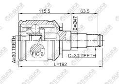 ���� ���������� /TI-GUAR ��� Toyota Prado 120 2002-2009 GRJ12# KDJ12# RZJ12# TRJ12# VZJ12# 30*47*30 TG-CVJ0018 (429086 CI-3721 TO-630) 0111GRJ120 4340...