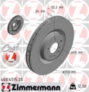 ���� ����. �����. ������. [350x34] COAT Z Right [������ 460.4514.20] Porsche Macan 2.0/3.0D/3.0/3.6 14- Zimmermann 460451520, ������ 460451520 ����