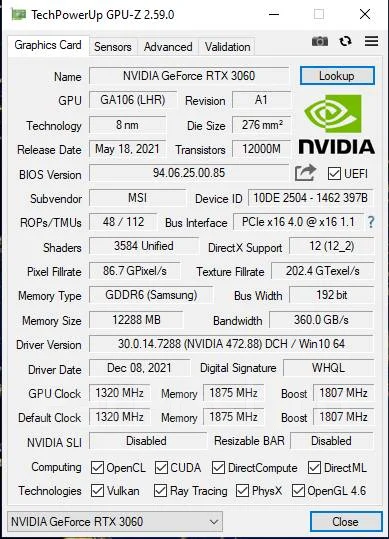 GeForce RTX 3060 ����