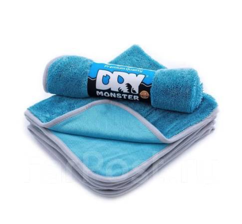 Салфетка микрофибра для сушки кузова авто 55x75 Dry Monster. Голубая ...