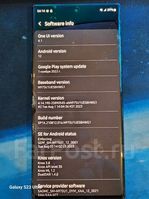 Samsung Galaxy Note 10+. �/�, 256 ��, �����, 3G, 4G LTE, ����������, NFC ����