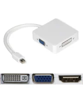 ���������� DisplayPortMini (M) - VGA+HDMI+DVI (F) ������, OEM ����