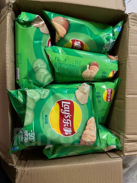 Чипсы свежий огурец lays, в наличии. Цена: 1 850₽ во Владивостоке