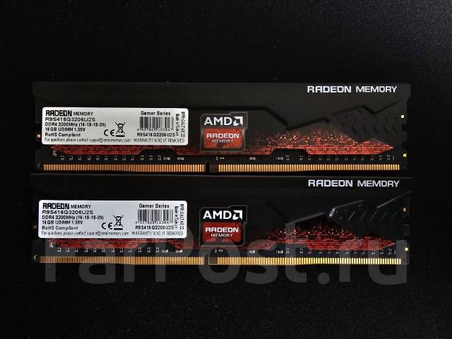 Память DDR4 32GB (16x2) AMD Radeon R9 Gamer Series [R9S416G3206U2S], 32 ...