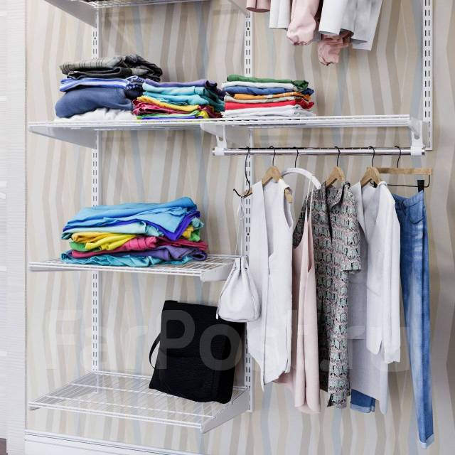 Гардеробная система Титан-GS Универсальная гардеробная 1200 белая 350 ...