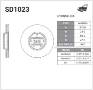 ���� ��������� �������� Hyundai Grandeur 05-10, KIA Opirus SD1023 Sangsin Brake SD1023 SD1023 ����