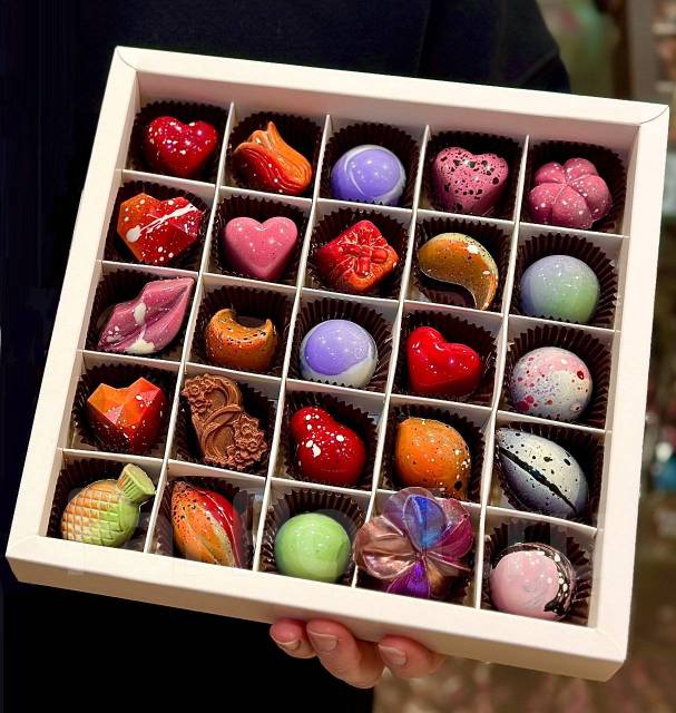 Корпусные конфеты ручной работы из бельгийского шоколада 25 конфет, в ...