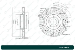 ���� ��������� ��������������� G-Brake GFR20087L, ����� �������� GFR20087L ����