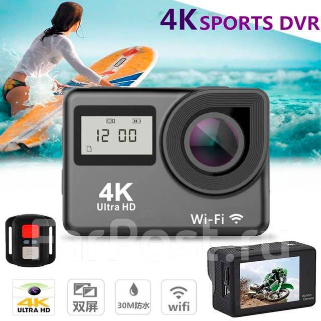 Экшн WiFi видеокамера Sports 4К с пультом, видеокамера, го про,go pro ...