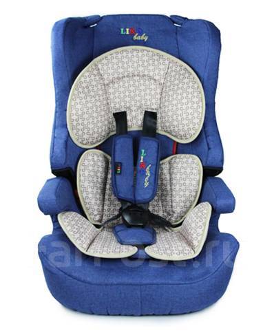 Автокресло LIko Baby LB 513 от 9 до 36 кг, группа 1-2-3, Синий/Лен ...