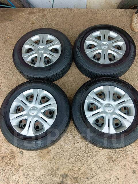 Комплект штампованные диски с колпаками R14 4x100, Nissan, 14", 1 шт ...