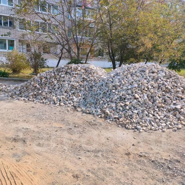 Щебень мелкий, средний, крупный в уссурийске, в наличии