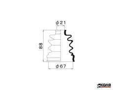 ������� �� ���� BD0206 ��������� d21*d67*H88 ������ Mazda DW (NSTK) BD0206 ����