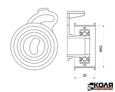 ����� �������� ����� ��� 12*62*32 Toyota 1C 2C 3C (NSK) 62TB0520B01 ����