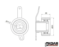����� �������� ����� ��� 11.2*53*26 Honda D13B D16A (NSTK) 14510P2A004 ����