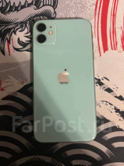 Продается iPhone 11, 128 гб, 6.10", моноблок, зеленый, б/у, в наличии ...