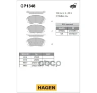 ������� �������� KIA Optima 2015- GP1848 Sangsin brake ���. GP1848 GP1848 ����