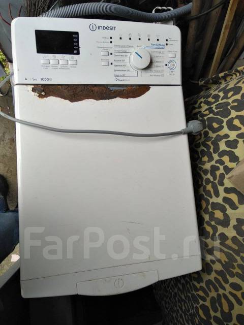 Стиральная машина, Indesit, вертикальная загрузка, 5,0 кг, б/у, в ...