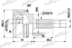   - 26X56x24 Abs:48t Toyota: Avensis 99-03, Avensis Liftback 99-03, Avensis Station Wagon 99-03, Avensis Verso 01- Patron . PCV3445 PC...