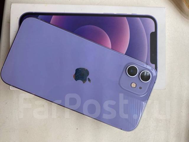 Продам 12 айфон, Apple iPhone 12, 128 гб, 6.10", фиолетовый, б/у, в ...