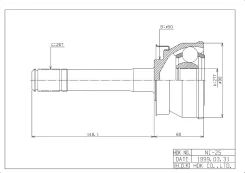 ���� �������� /�������� ������ /����� HDK ��� Largo 1986-1993; 27*50*26; NI-025; 3910020N00 HDK NI-025 NI025 ����