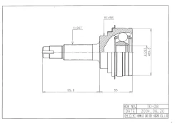 ���� �������� /�������� ������ /����� HDK ��� Toyota Corolla Sprinter 1991-1995 AE100 5AFE; TO-008; (0110-008) 4341002031 0110008 302578 HDK TO-008 TO...