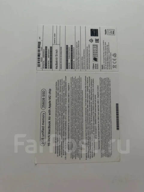 Apple MacBook Air 15 2023. 15", ��� 8 ��, WiFi: 1, Bluetooth: 1 ����