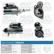 ������� 12V 1,1KW Opel Astra H (A04), Alfa 159 (939) 1.6/1.8 Meatdoria 5060253 5060253 ����